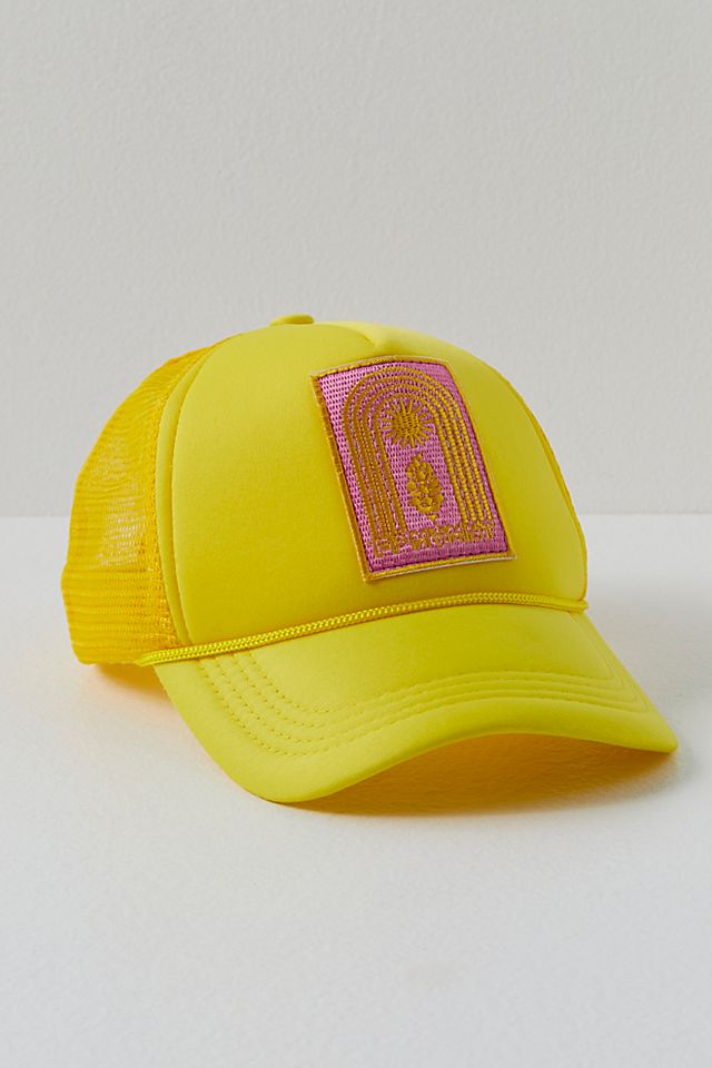 Bajio Trout Patch Trucker Hat - Pale Yellow - OSFM