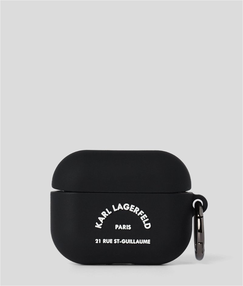 Karl Lagerfeld Logo Airpod Pro Case in Black