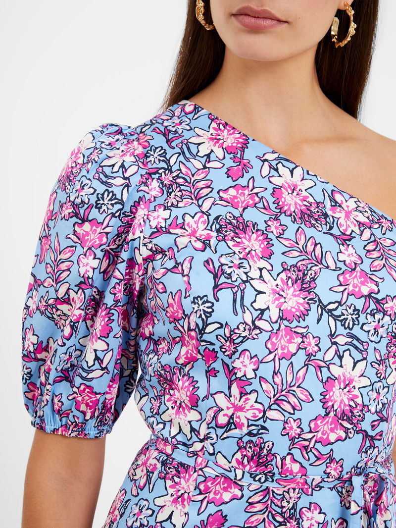 FRENCH CONNECTION Fotini One Shoulder Puff Sleeve Mini Dress | endource