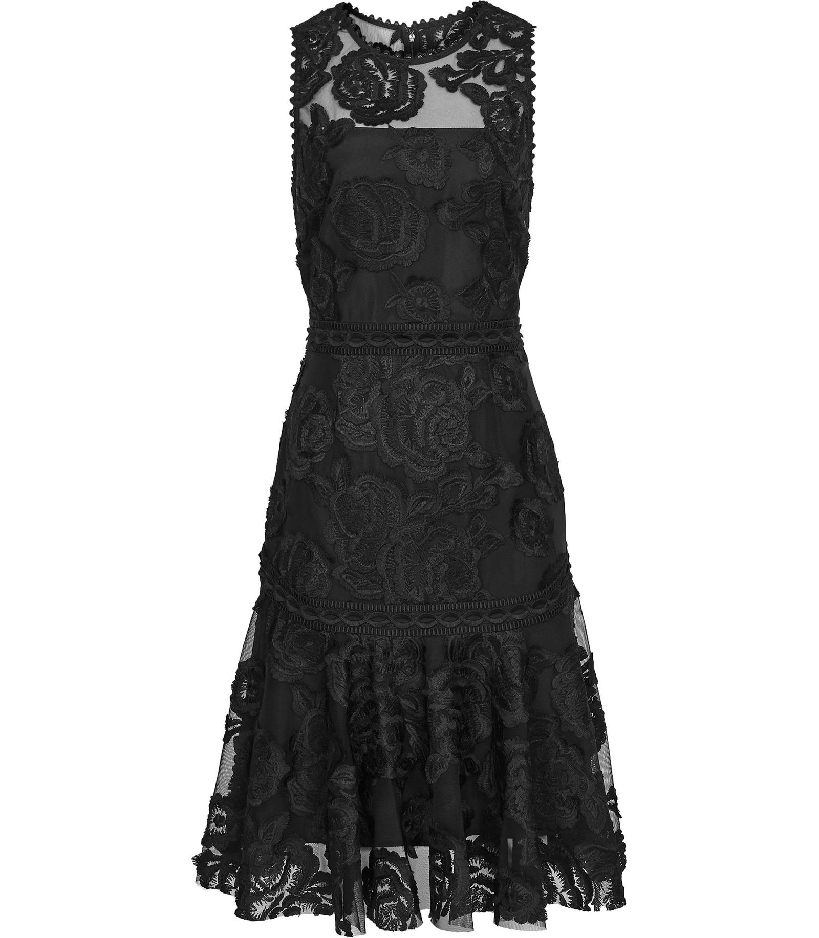 REISS Adia Lace Asymmetric Hem Dress endource