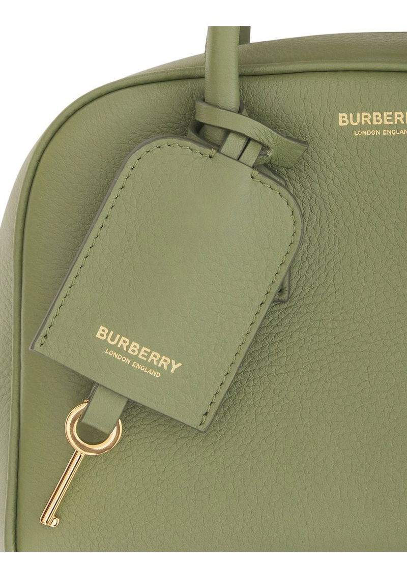 Rebag Burberry Small Leather And Vintage Check Cube Bag Shop Niki