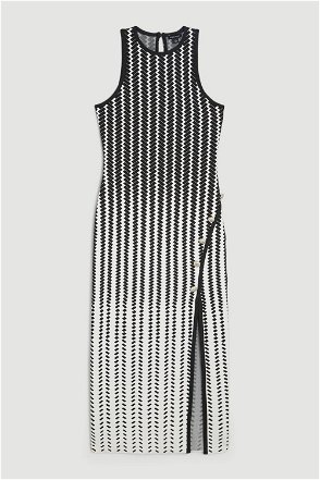 Plus Long Sleeve Column Maxi Dress
