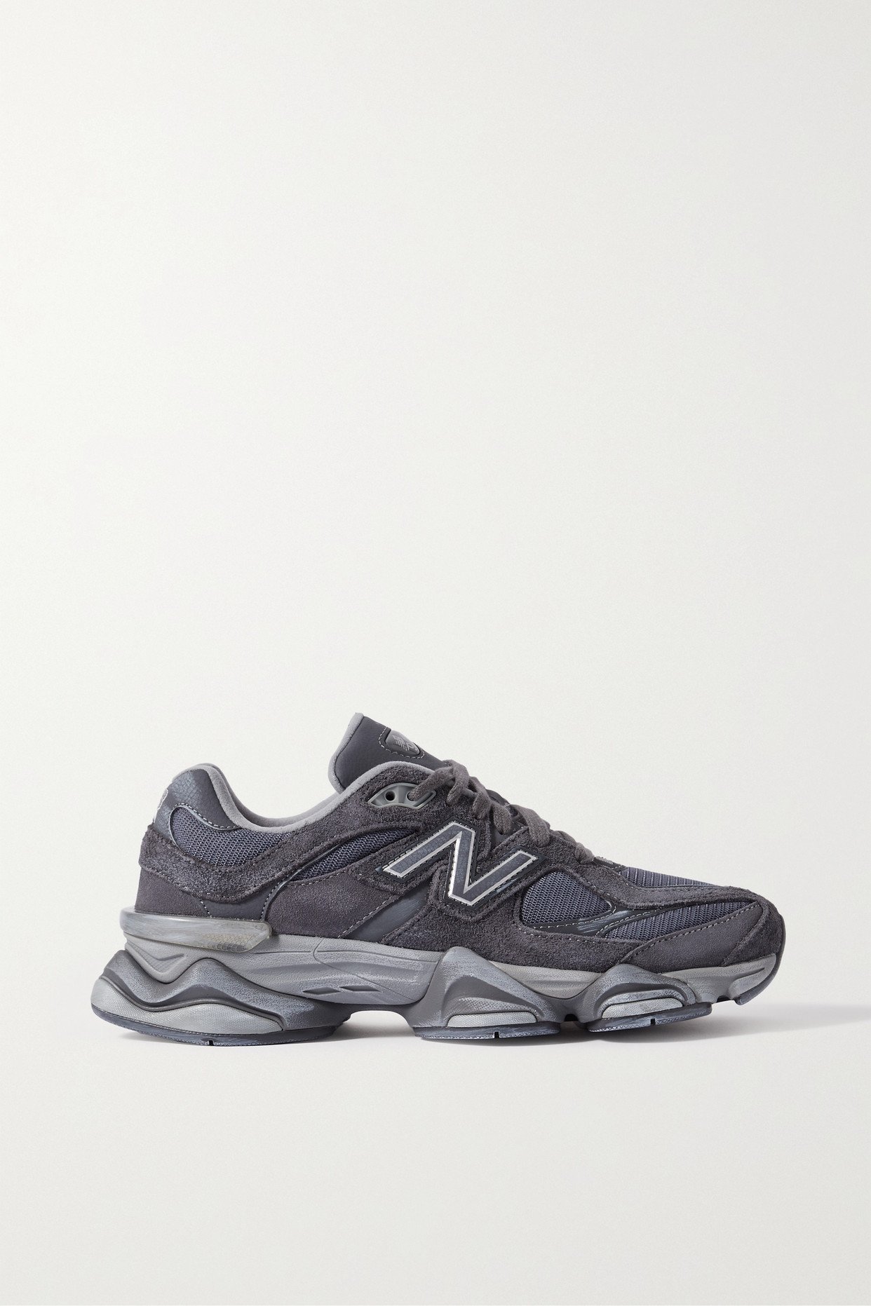 NEW BALANCE 9060 nubuck-trimmed leather and mesh sneakers