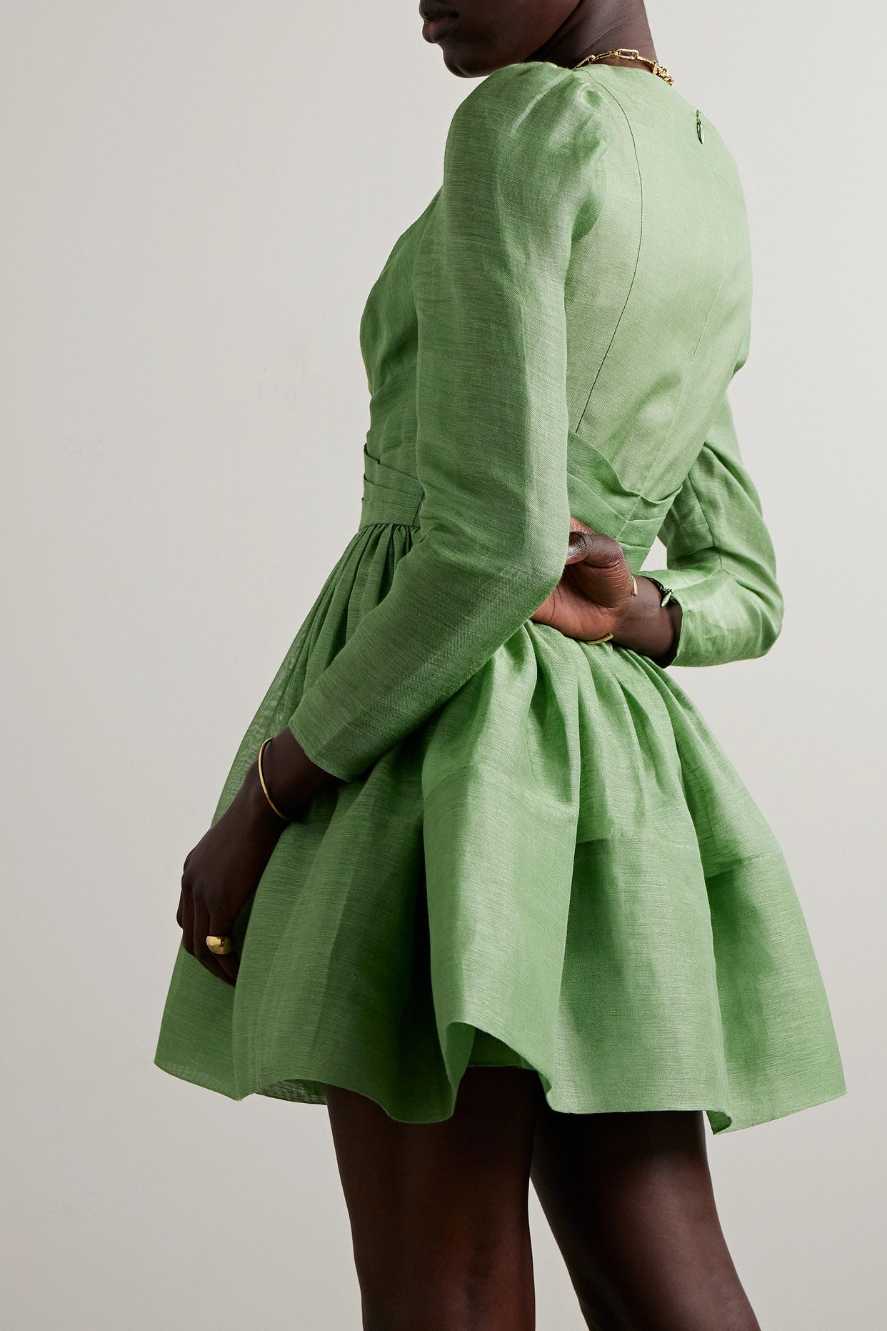 open lace back dress Acqua Fiorita Silk Organza Tie-Front Midi Dress by Zimmermann