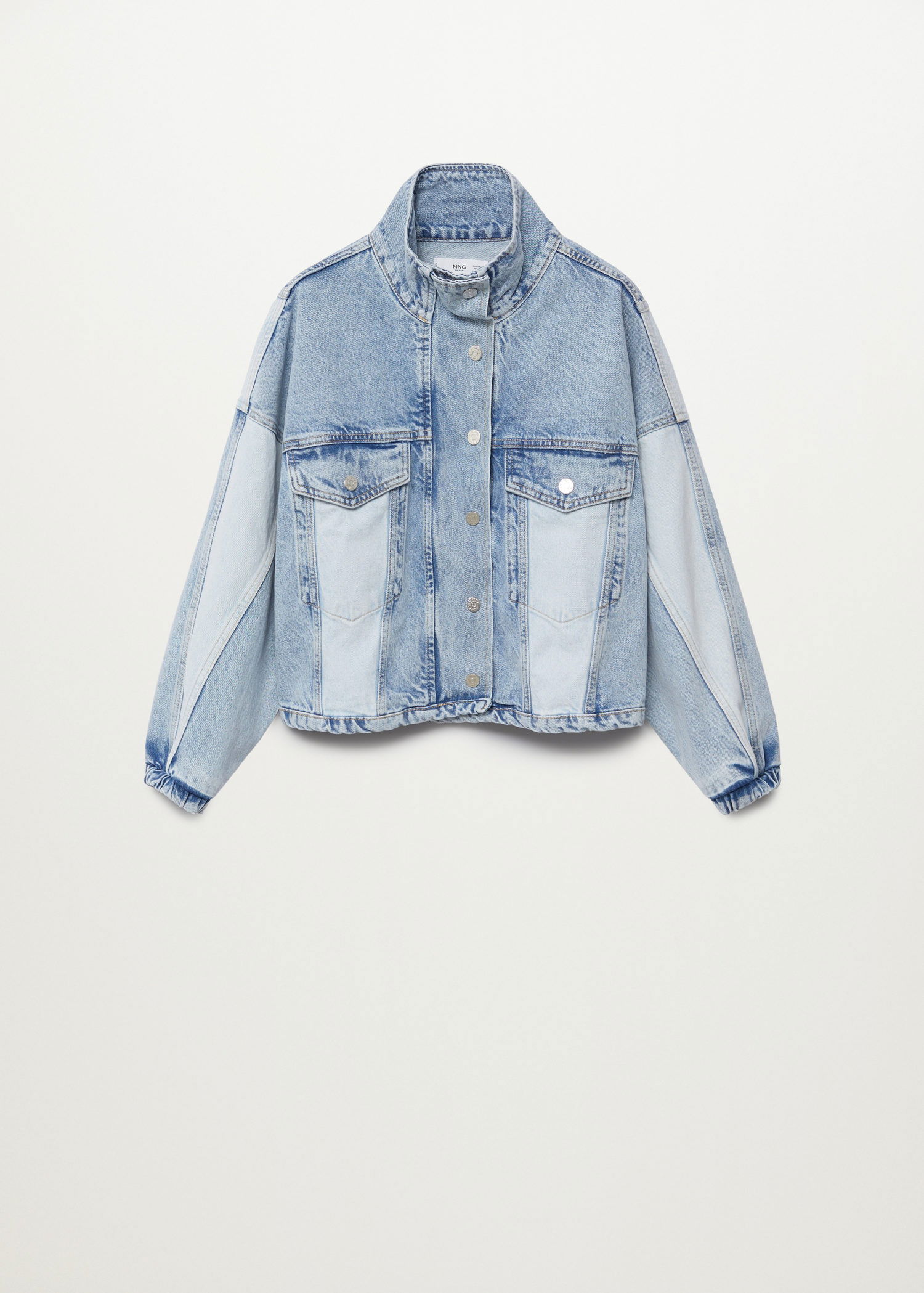 MANGO Panels Denim Oversized Jacket endource