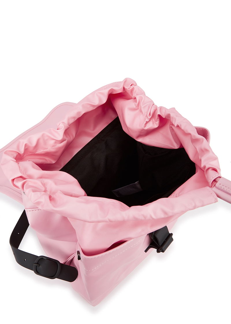 Rains Bucket Backpack Pink Waterproof Laptop Bag NWT RAINS Bucket Rubberised Backpack | endource main image 2