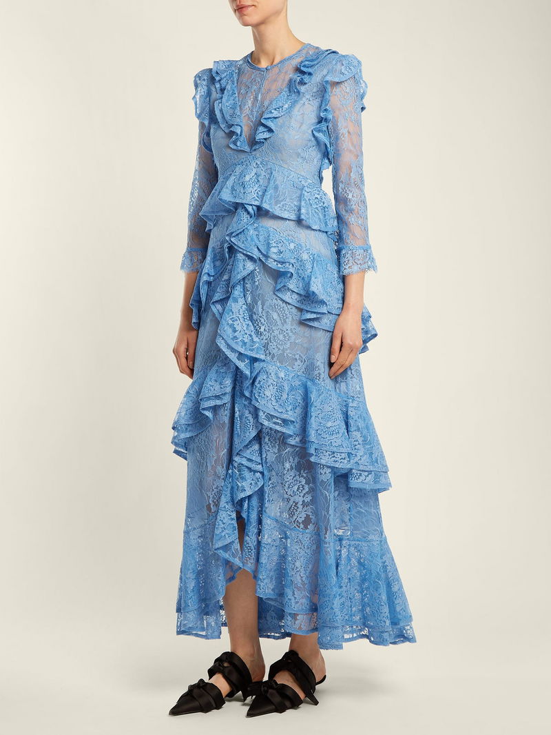 chinese dress ladies Erdem Cecile Navy Blue Lace Dress: ASO Kate Middleton: US 4, UK 8