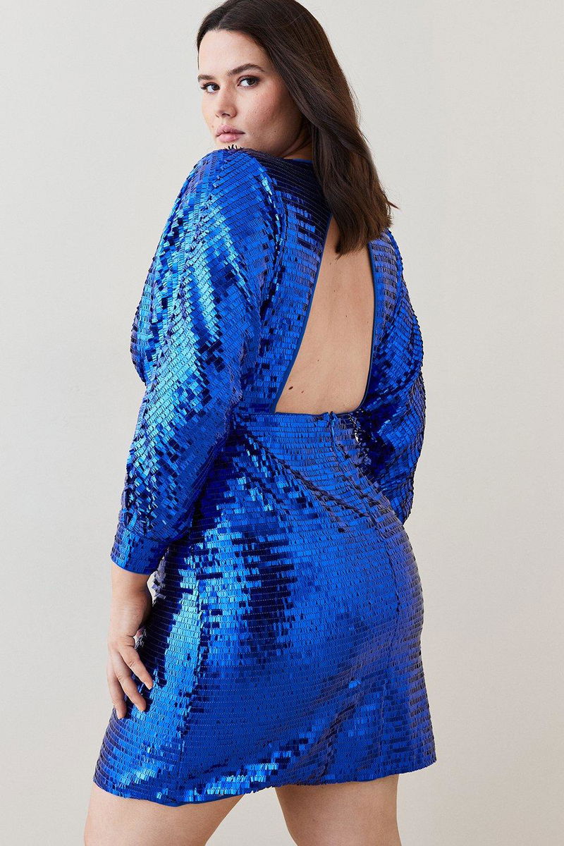 karen millen blue sequin dress Karen Millen Sequin Dress