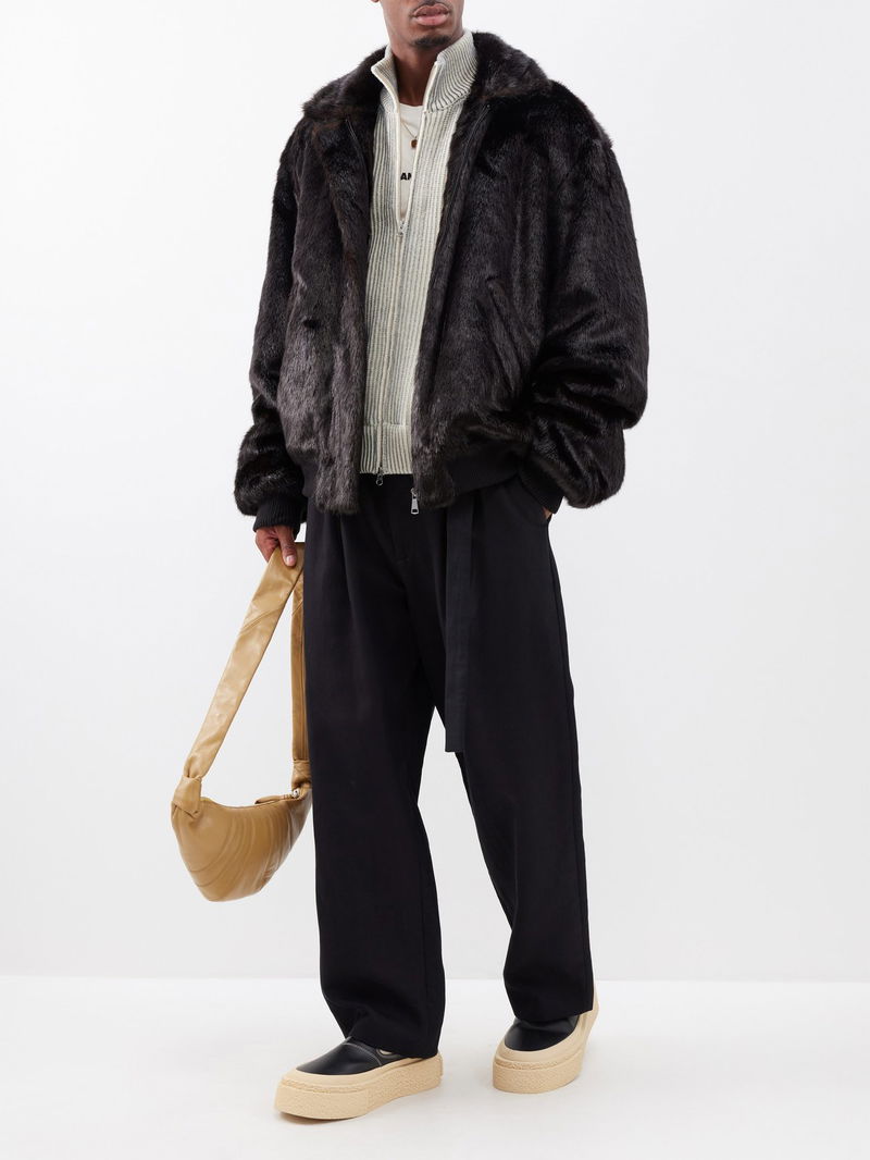 THE FRANKIE SHOP Scott Faux-Fur Bomber Jacket endource