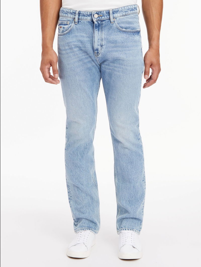 John Lewis ANYDAY Straight Fit Denim Jeans, Stone Wash