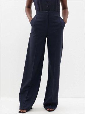 Ted Baker Hildiat Wide Leg Trousers, Baby Blue, 6