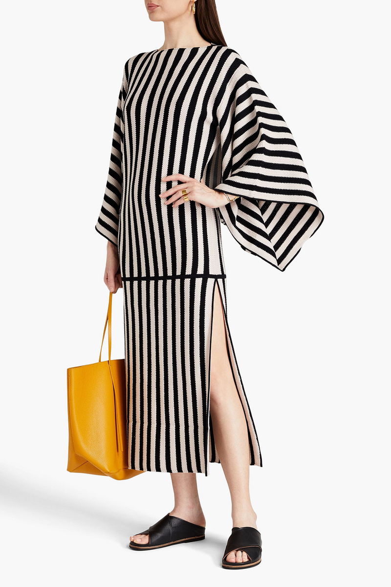 BY MALENE BIRGER Gerta Striped Wool-Blend Midi Dress | endource BY MALENE BIRGER Gerta Striped Wool-Blend Midi Dress | endource