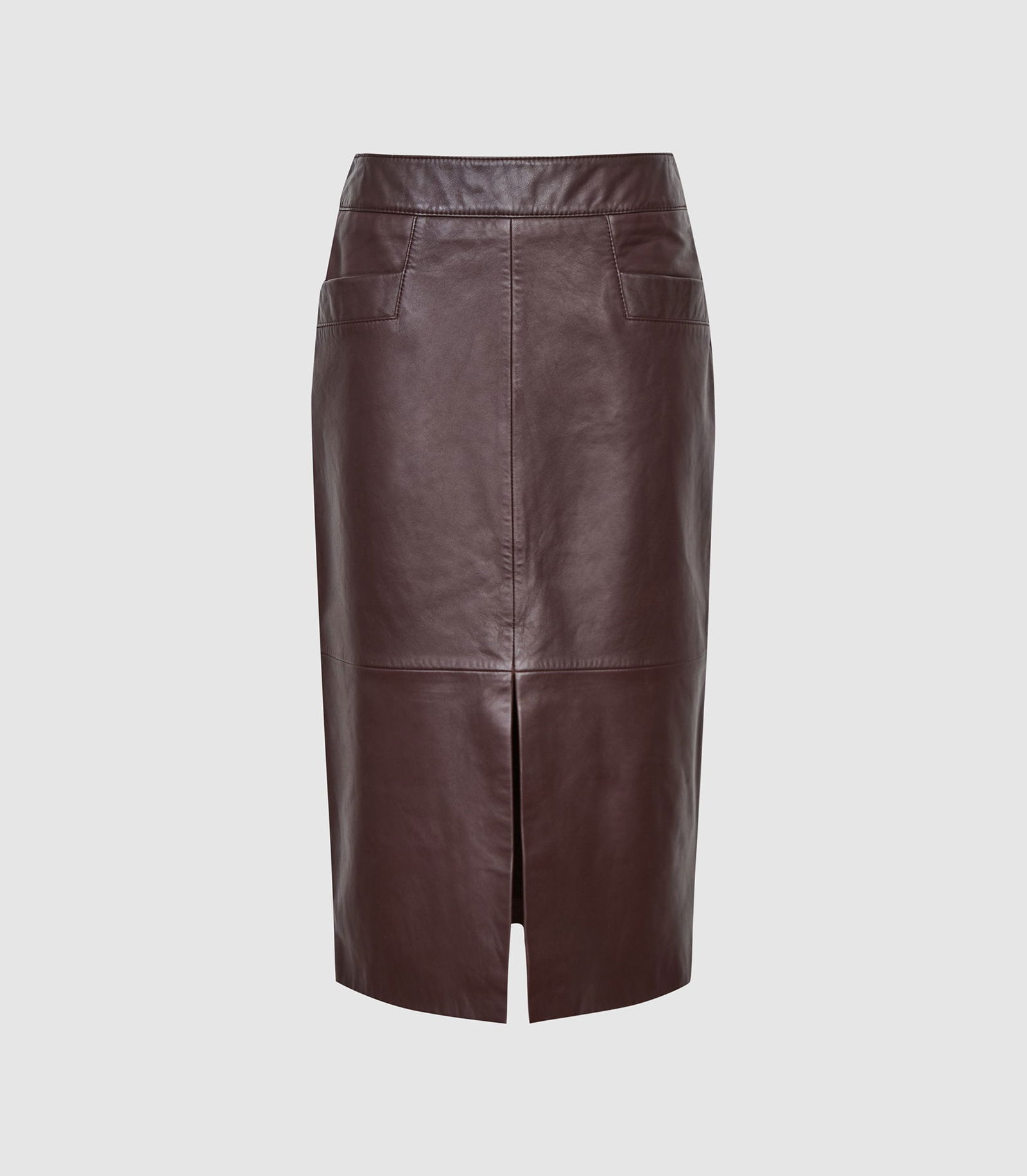 REISS Lucie Leather Pencil Skirt endource
