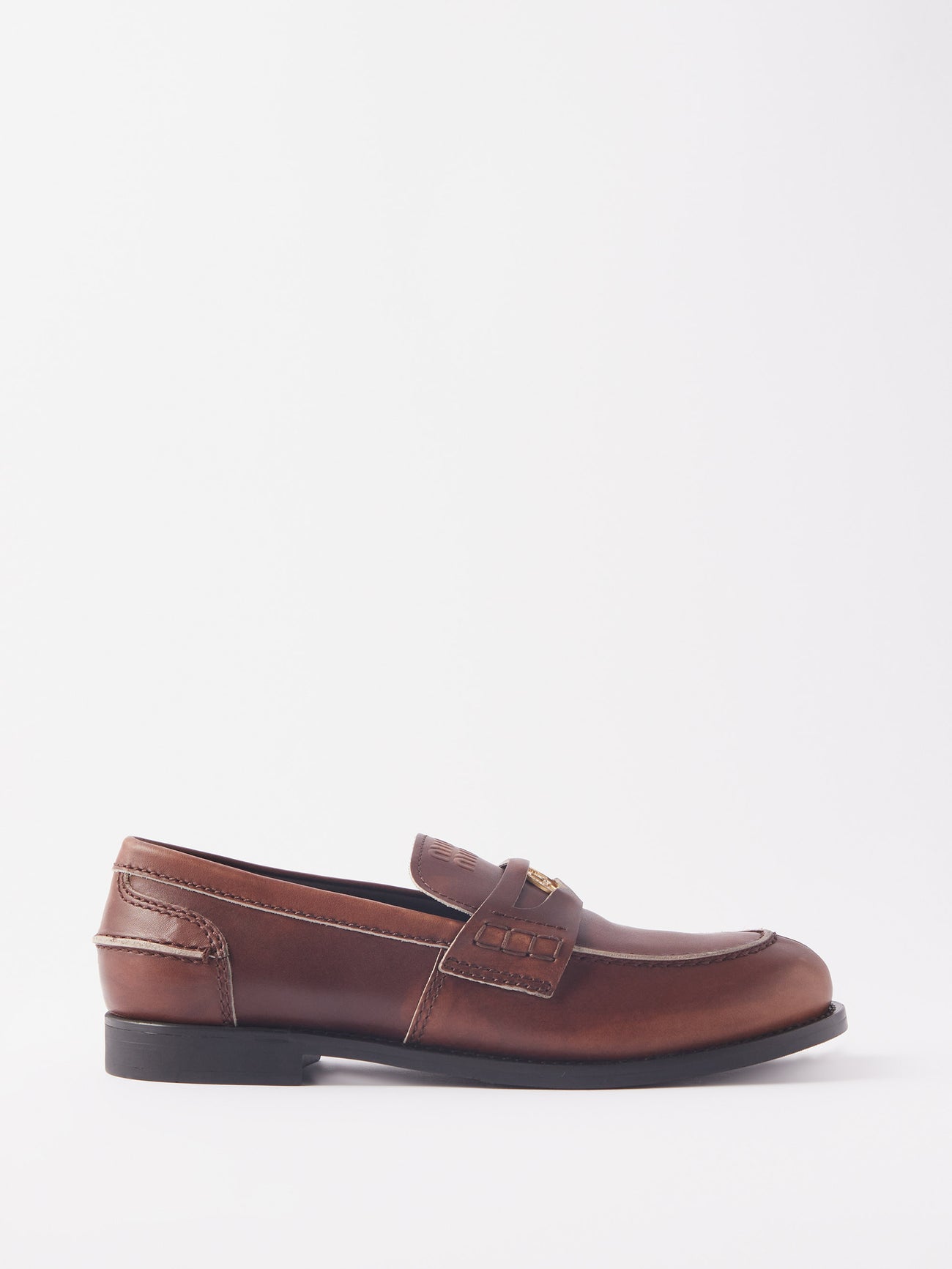 Miu Loafers Black Cowhide