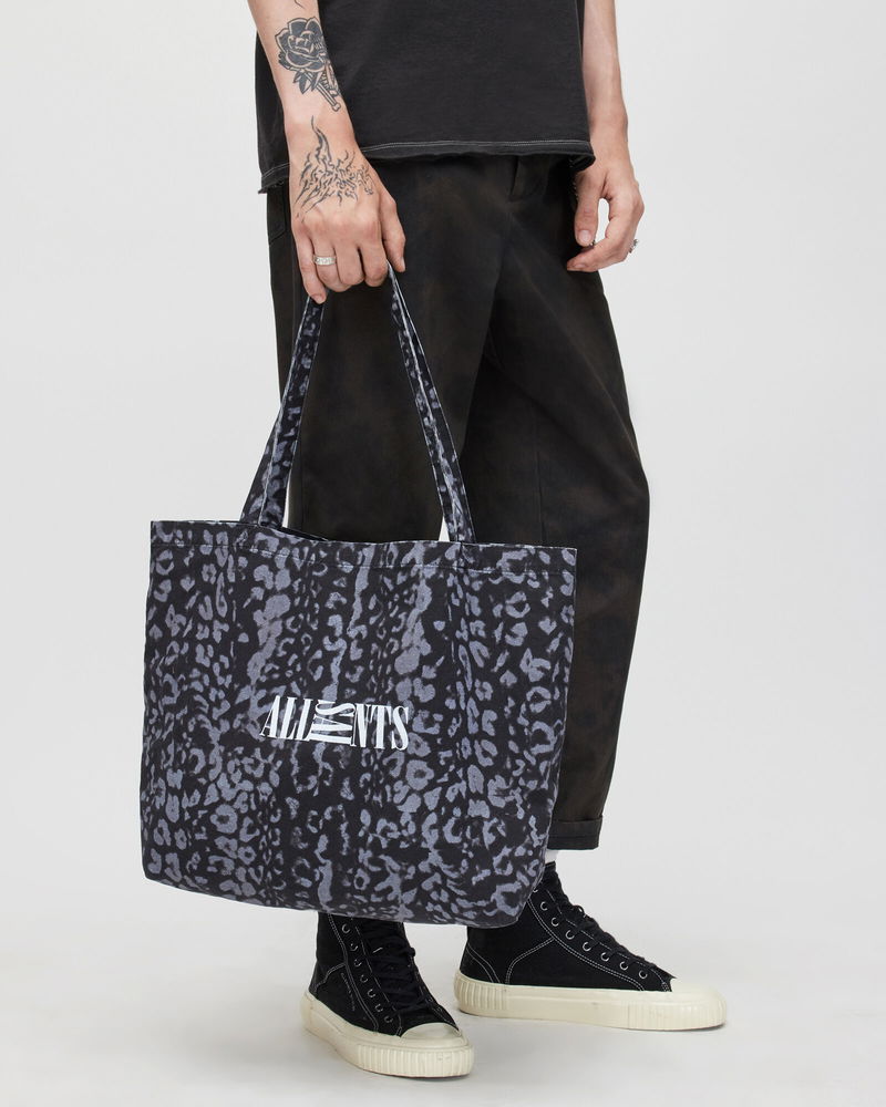 AllSaints opposite tote bag in leopard print