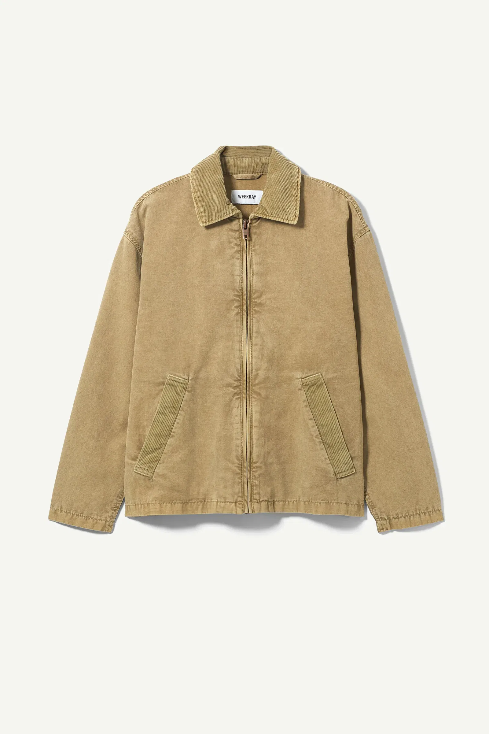 WEEKDAY Martin Washed Jacket in Khaki | Endource