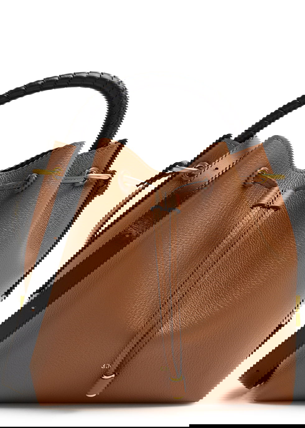 Brown Medium Vivian Leather Bucket Bag CHLOÉ Marcie Leather Bucket