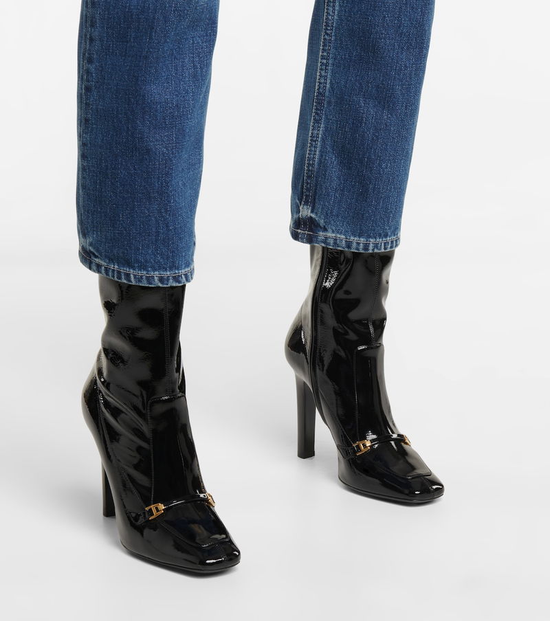 ysl patent boots