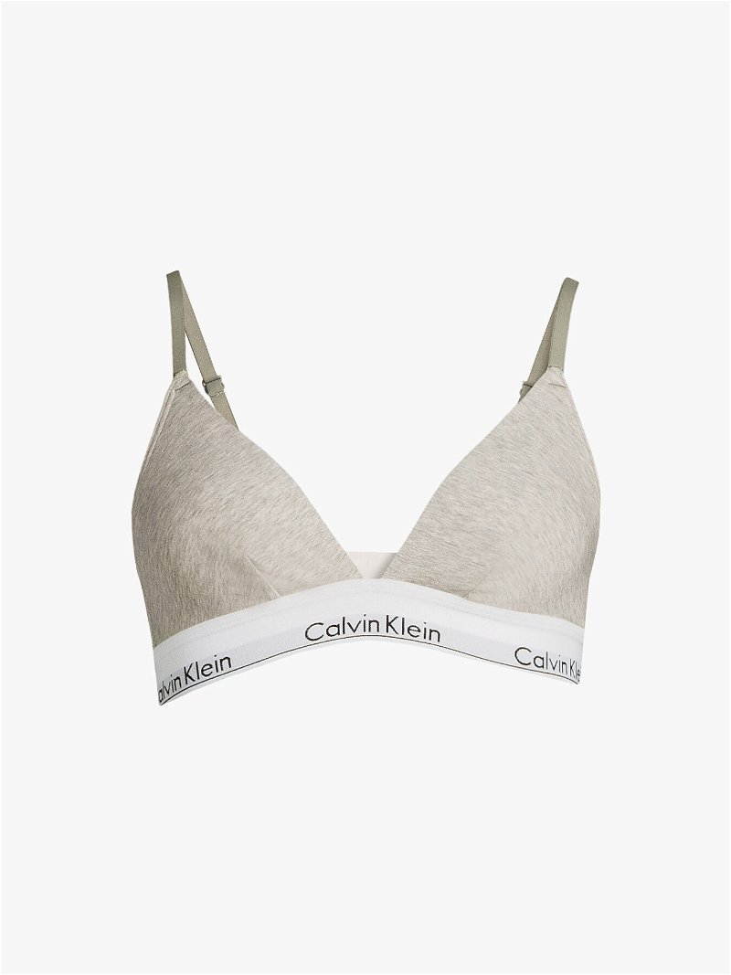 CALVIN KLEIN Modern Cotton Triangle Bralette in Grey Heather