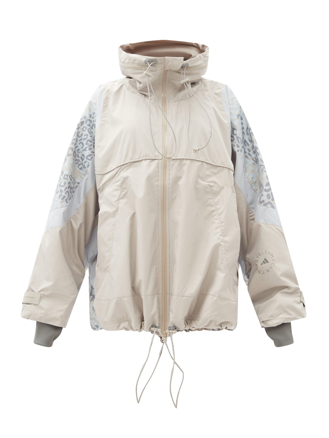 ADIDAS BY STELLA MCCARTNEY Leopard-Print Hooded Shell Windbreaker 