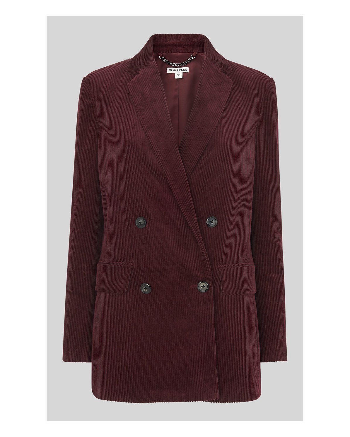 WHISTLES Cord Double Breasted Blazer Endource