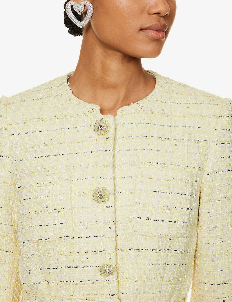 gold boucle midi dress Gabourne Strapless Midi Dress main image 0
