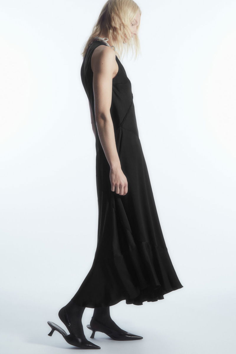 COS Asymmetric Satin Midi Dress | endource COS Asymmetric Satin Midi Dress | endource