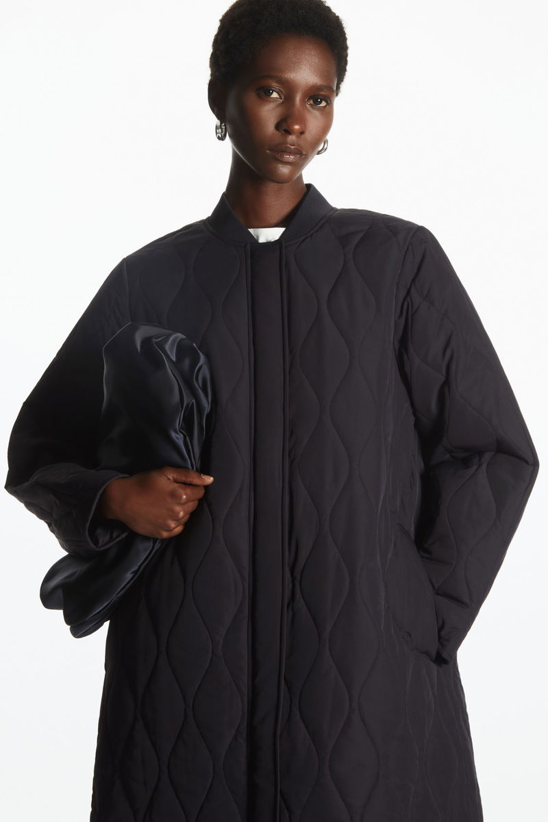 COS Longline Quilted Liner Jacket in NAVY Endource
