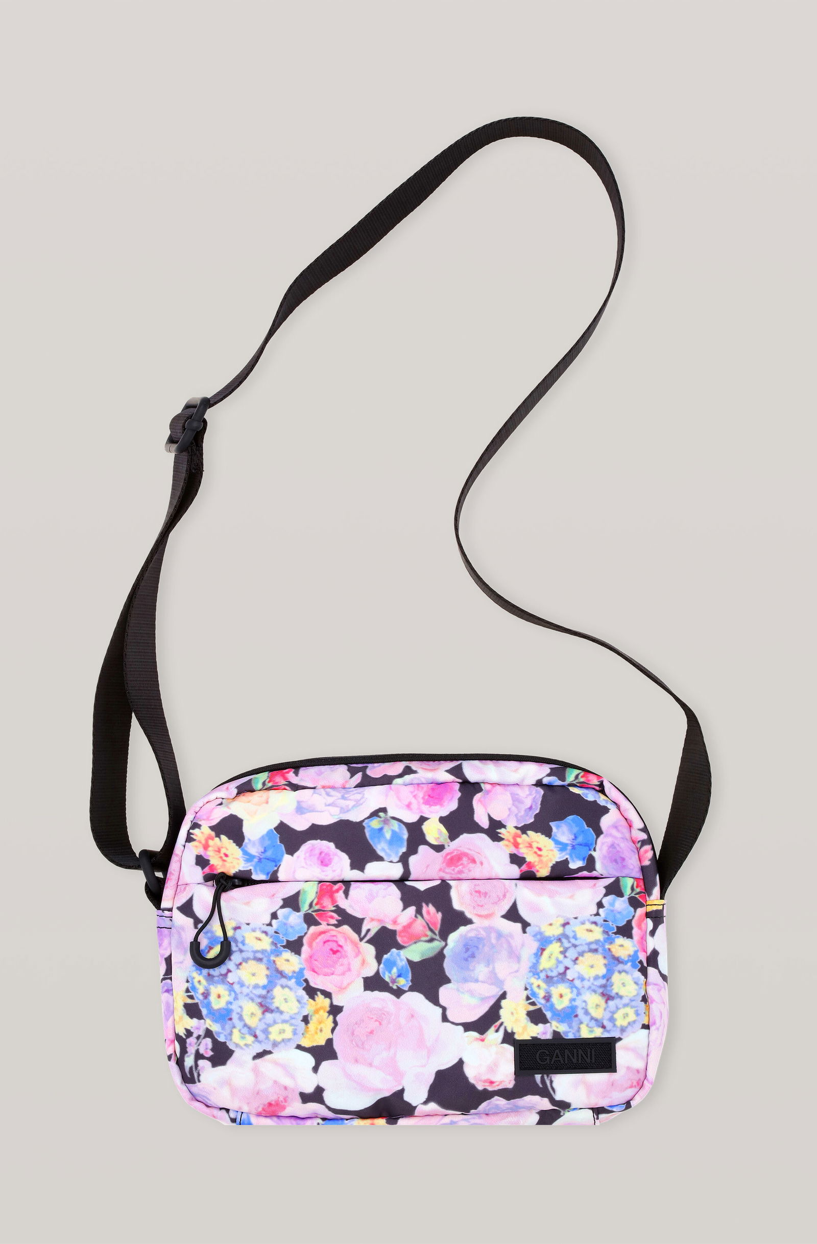 GANNI Recycled Tech Fabric Festival Crossbody Bag in Multicolour | Endource