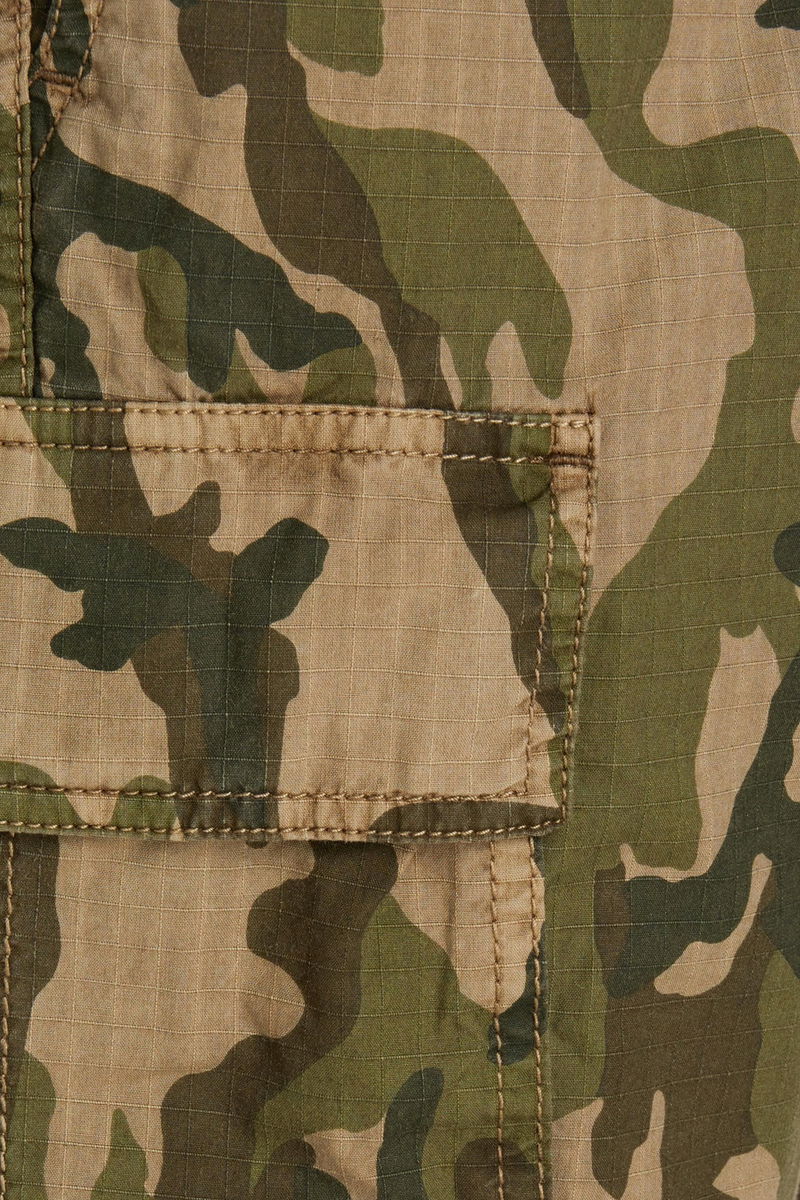 JAMES PERSE Camouflage-Print Cotton Shorts endource