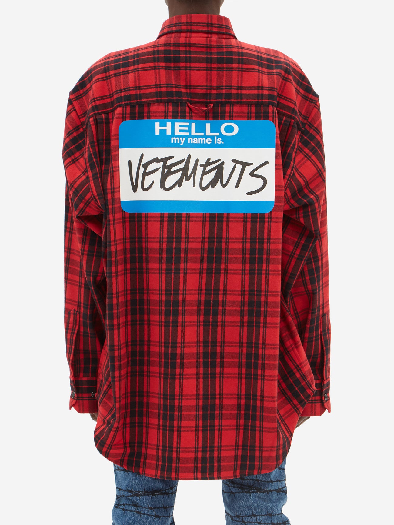 VETEMENTS LOGO FLANNEL SHIRT