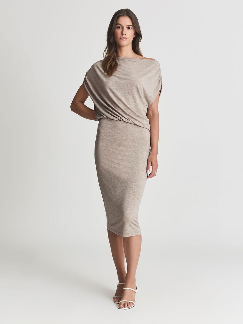 evelyn jersey midi dress REISS Drape 26.08COLL