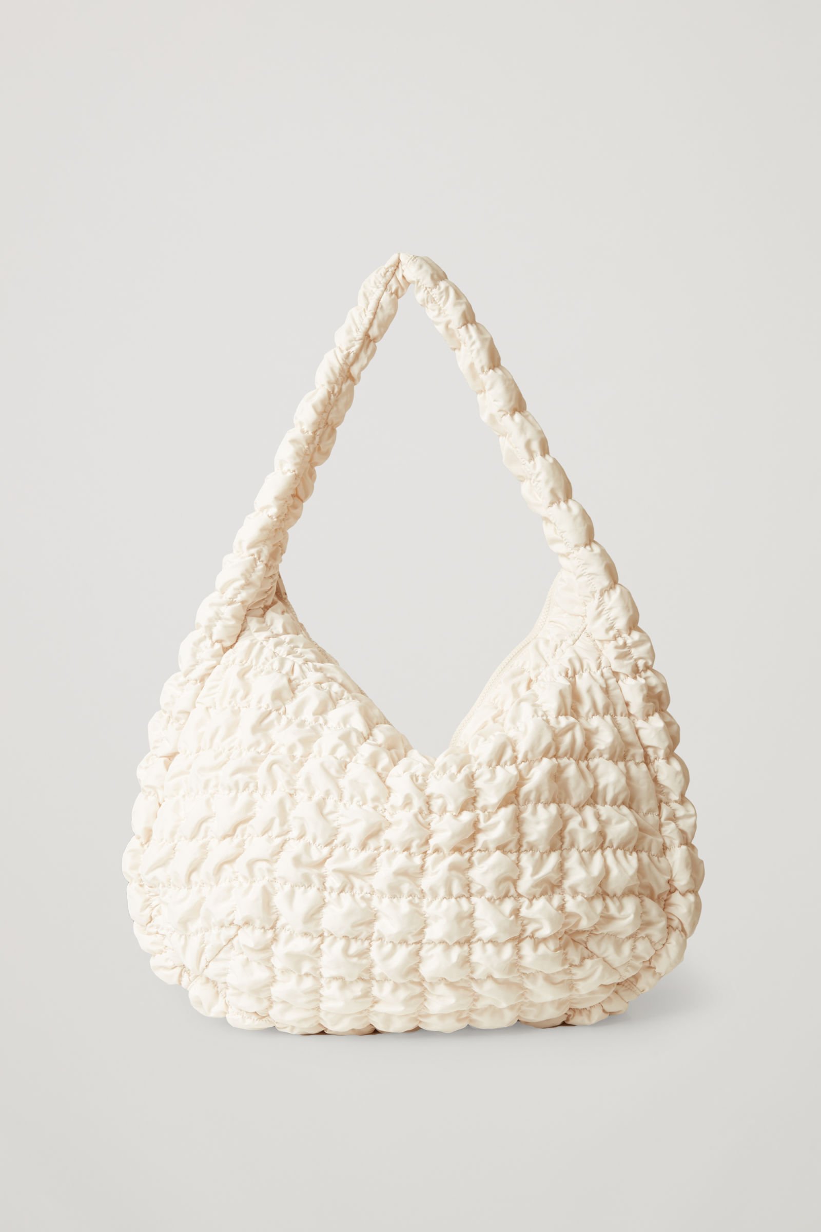 COS Recycled Polyester Quilted Oversized Shoulder Bag in Off-white ...