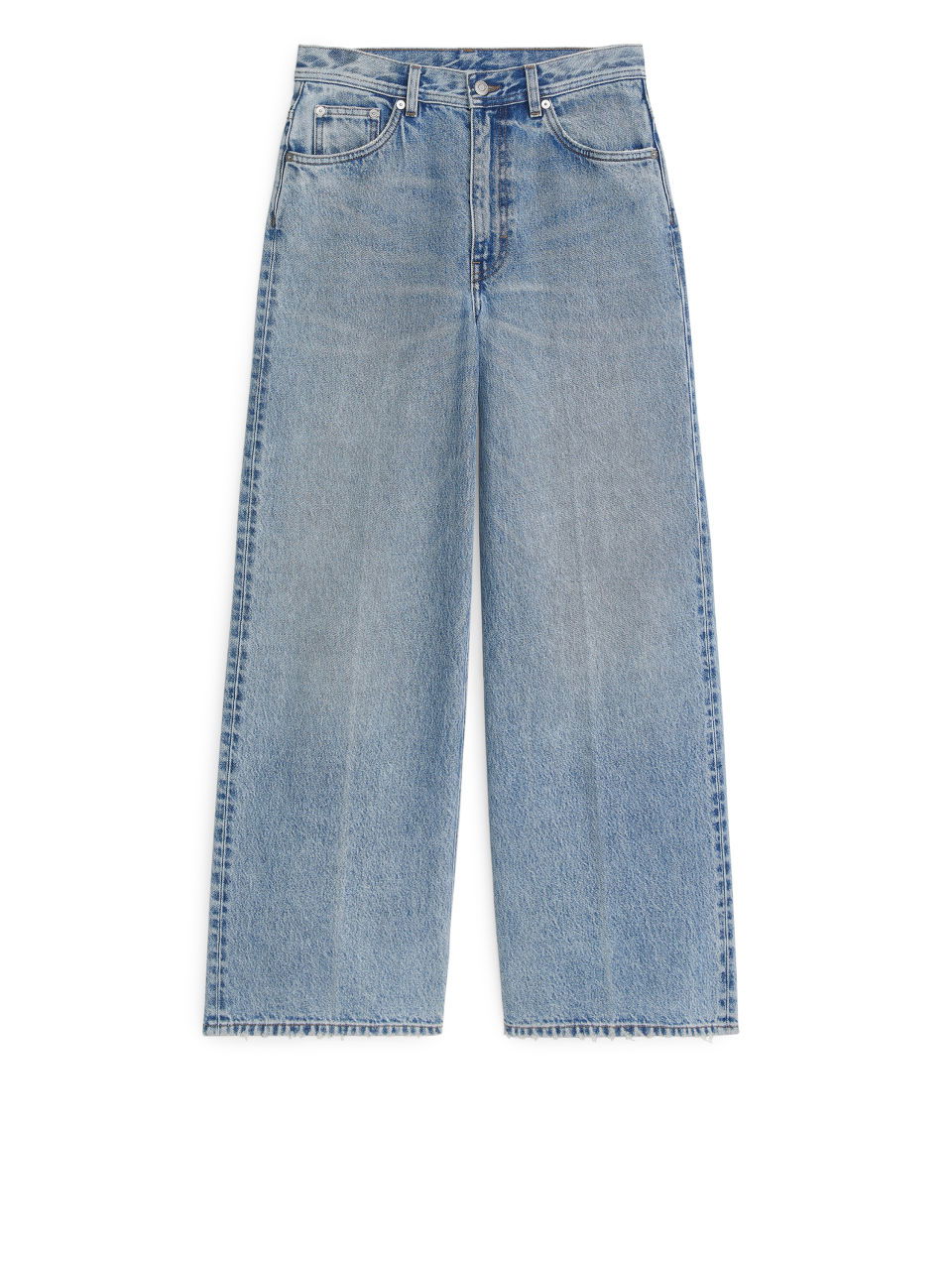 ARKET Wide Denim Trousers in Blue | Endource