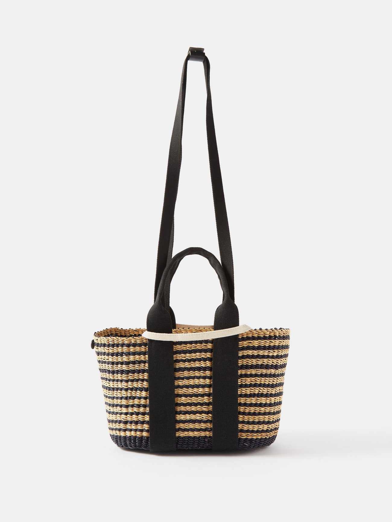MUUÑ Cuiir Straw Woven Basket Bag Endource