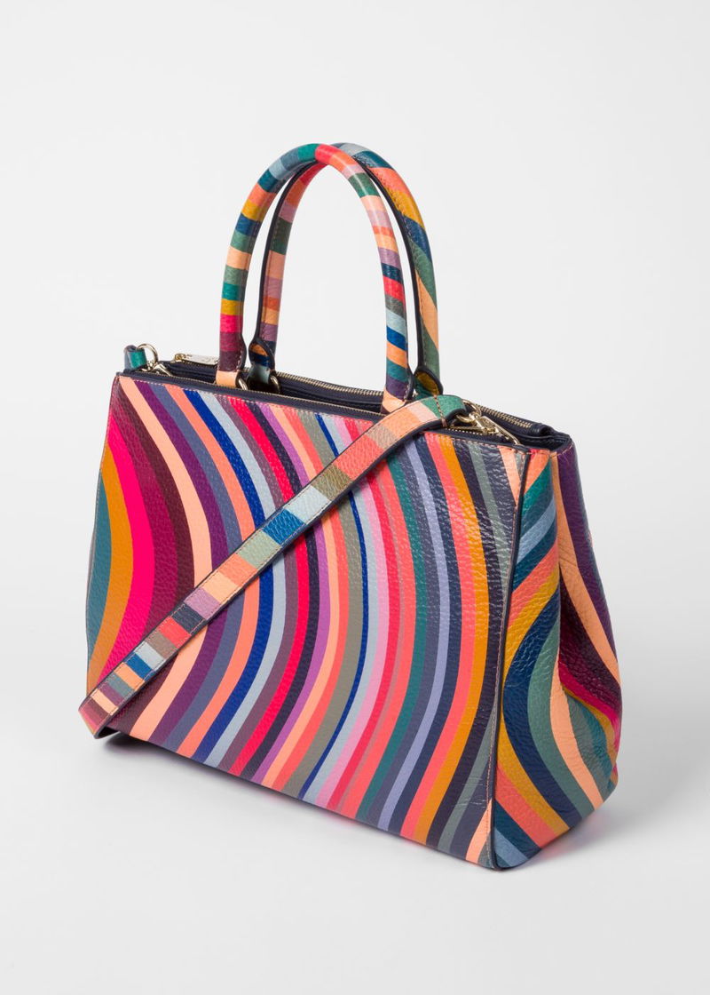 Paul Smith - Women's Swirl Print Leather Hobo Bag ASWIRL