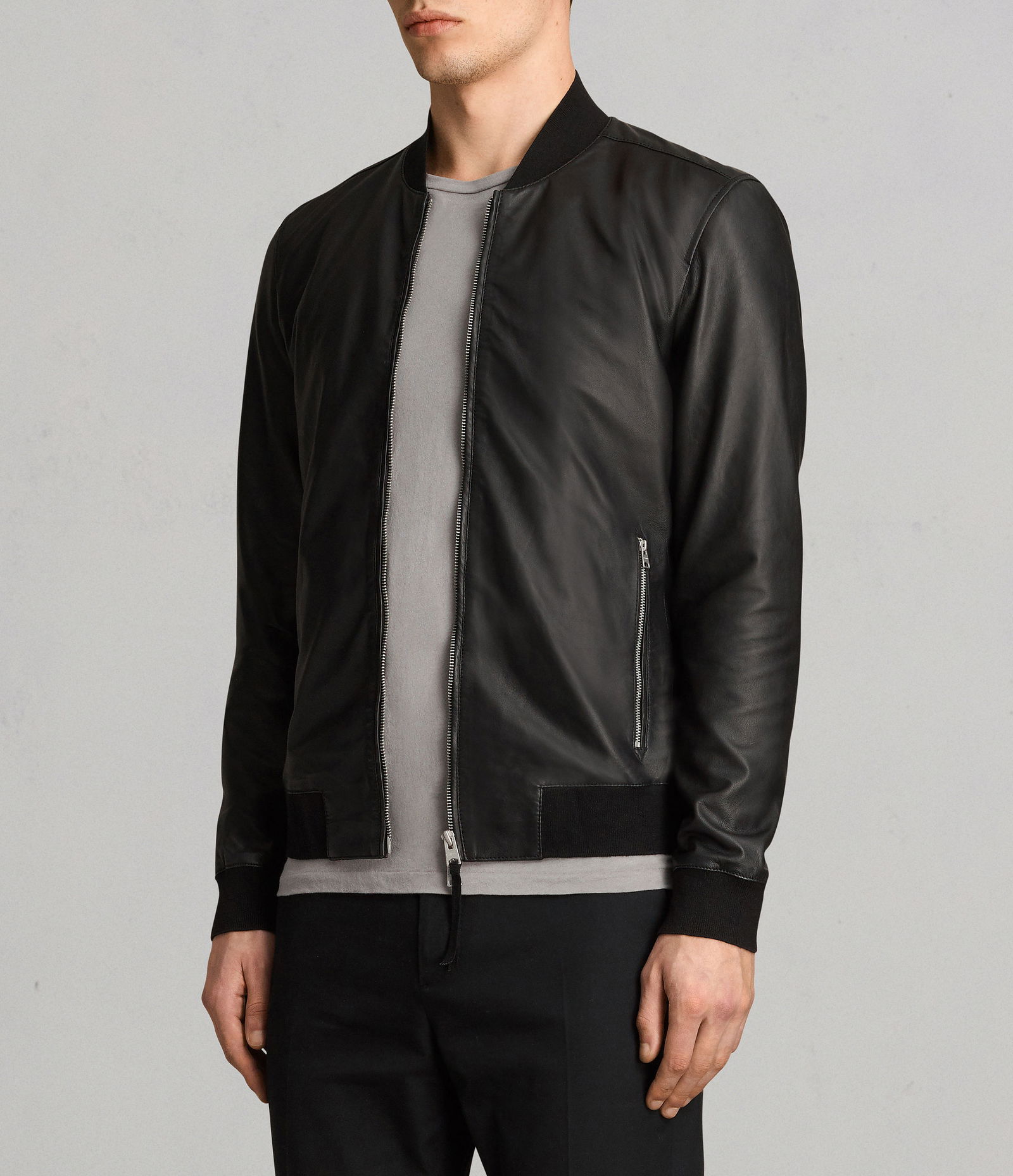 ALLSAINTS Mower Leather Bomber Jacket | endource
