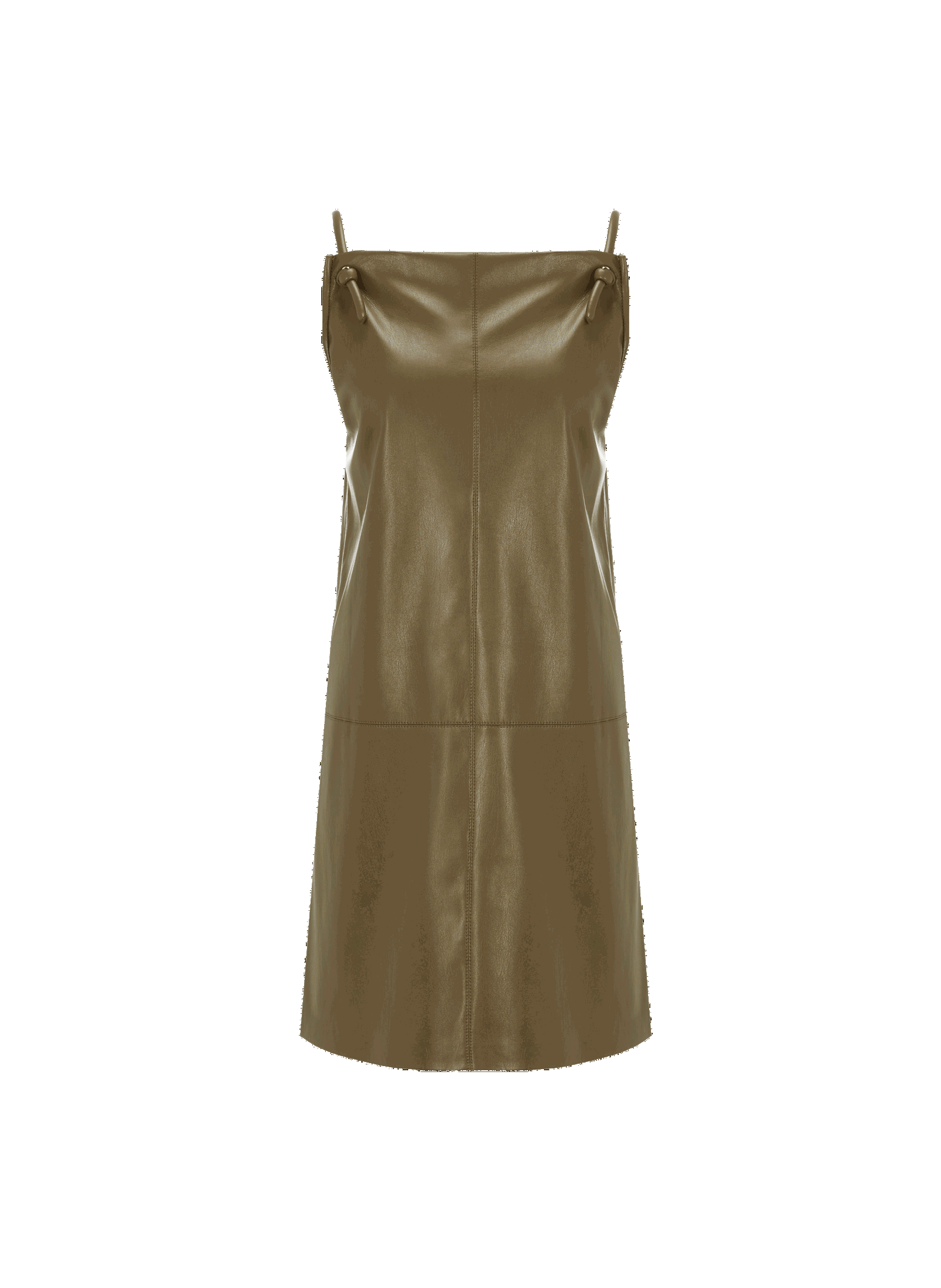 slim fit dress slacks Mermaid Faux Leather Bodycon Dress Brown / L main image 0