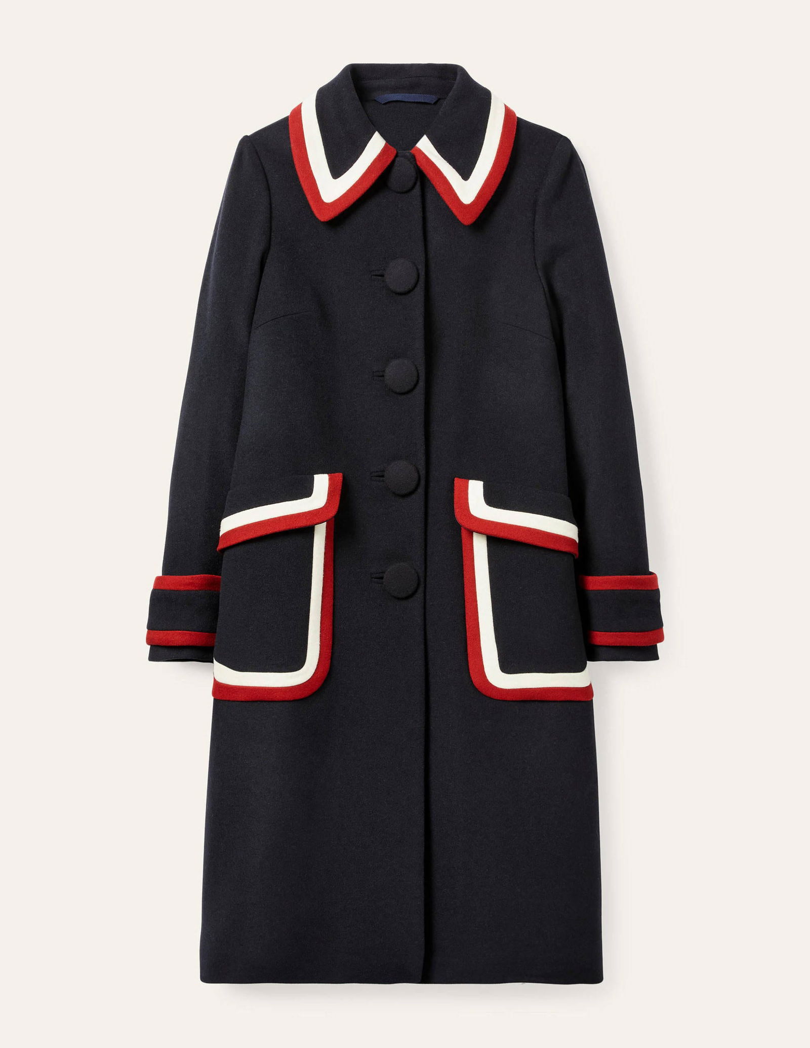 BODEN Clarendon Coat in Navy | Endource