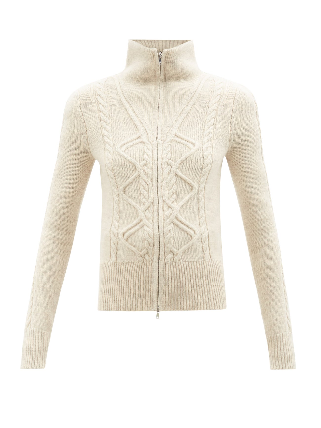 Cardigan Isabel Marant Dixon Tricoté Câble - Laine Mélangée - Taille S - Beige - Neuf