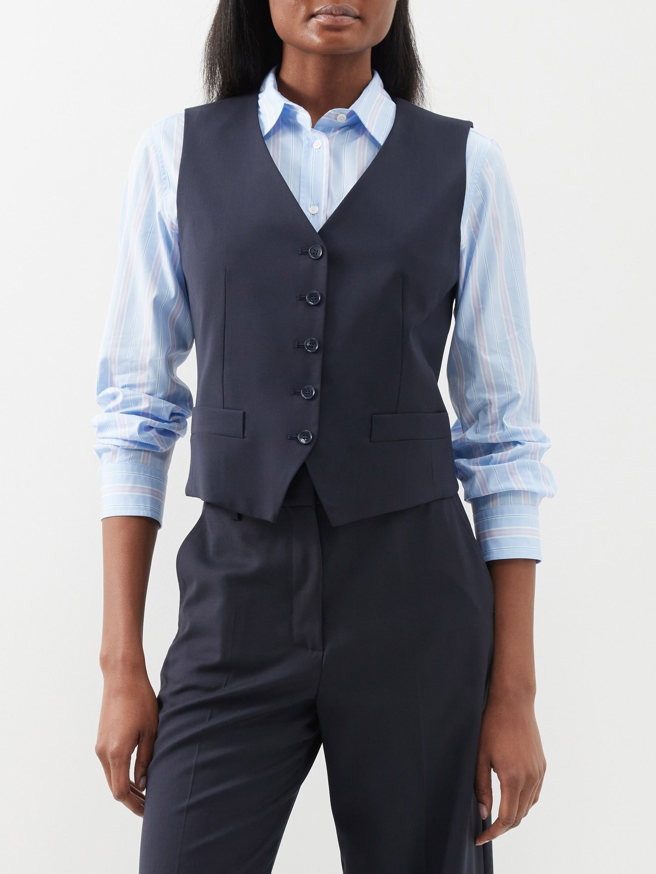 Max Mara Black Viscose Waistcoat
