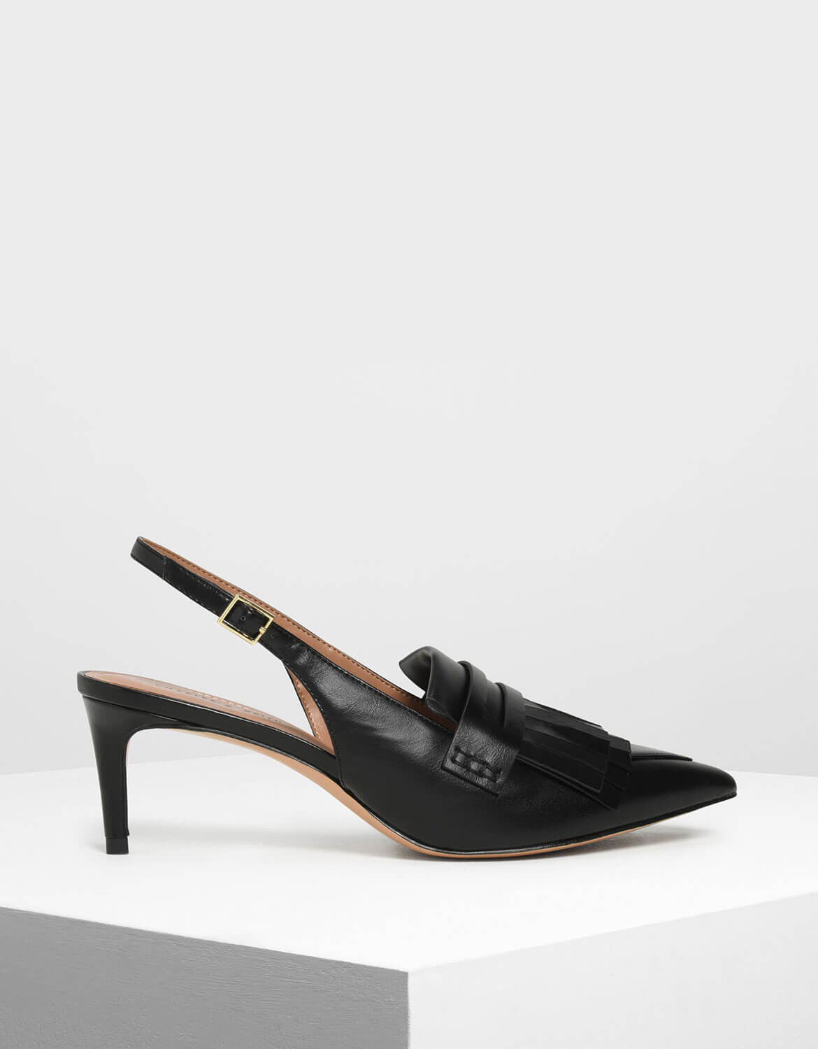 CHARLES KEITH Frill Trim Slingback Pumps endource