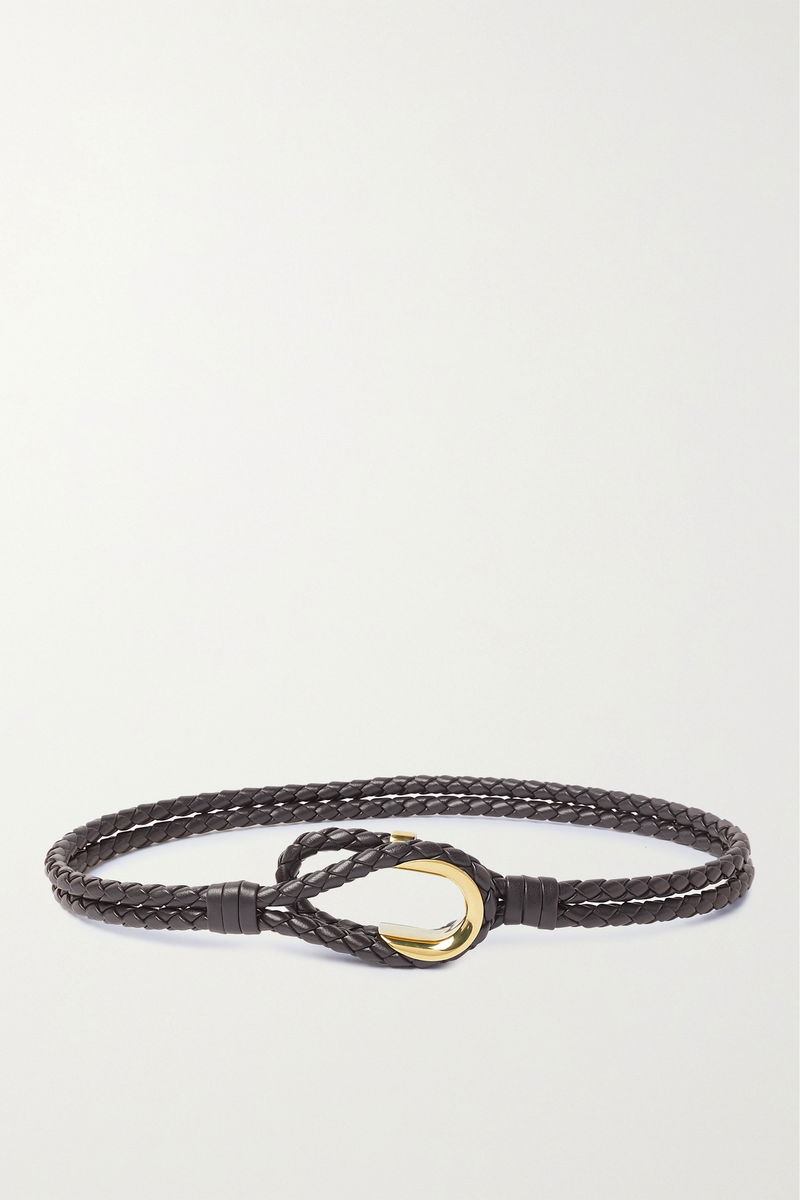 Treccia Braided Leather Waist Belt