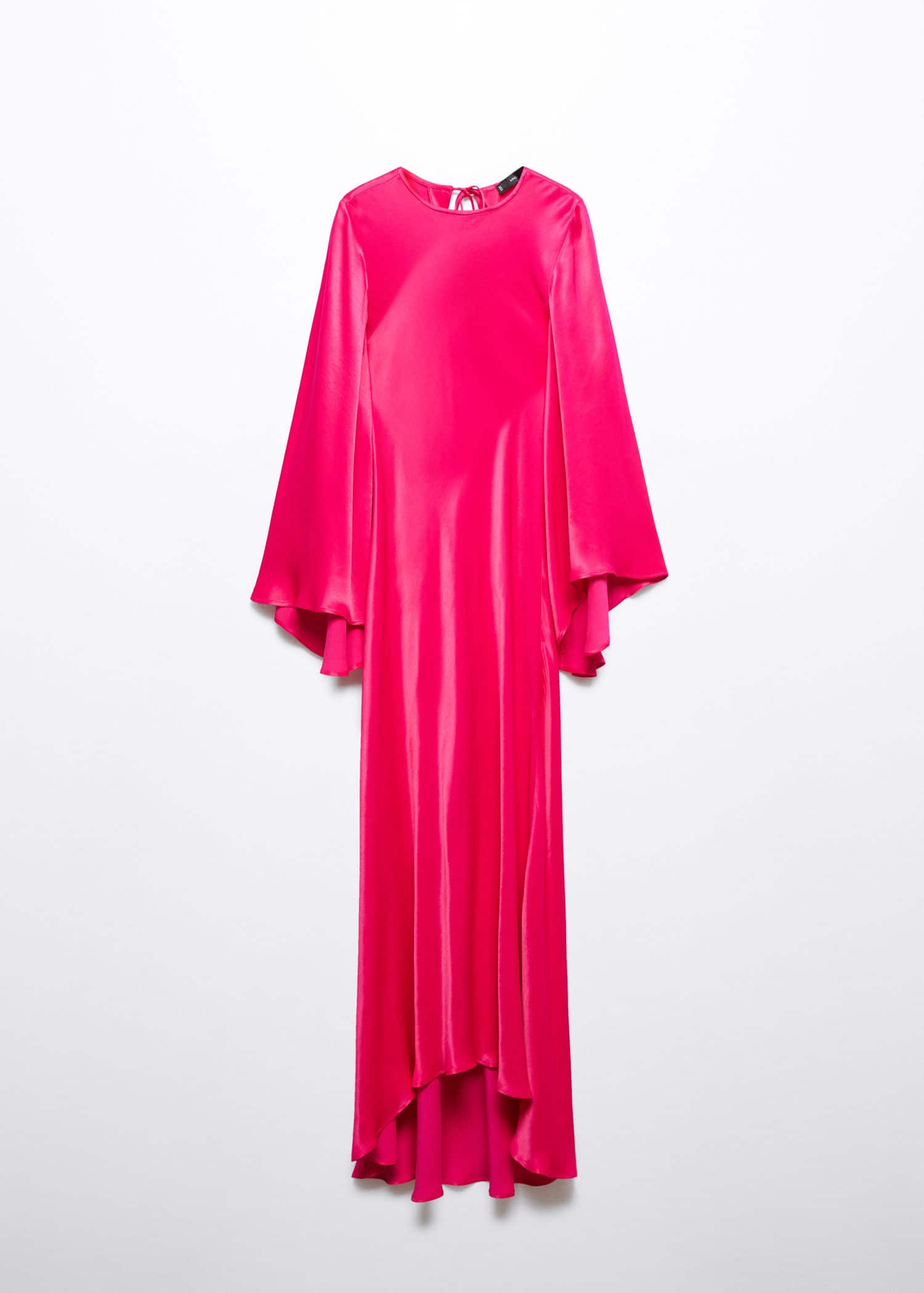 mango satin flared sleeve dress Feather Embellished Sequin Long Party Dress With Tail 44