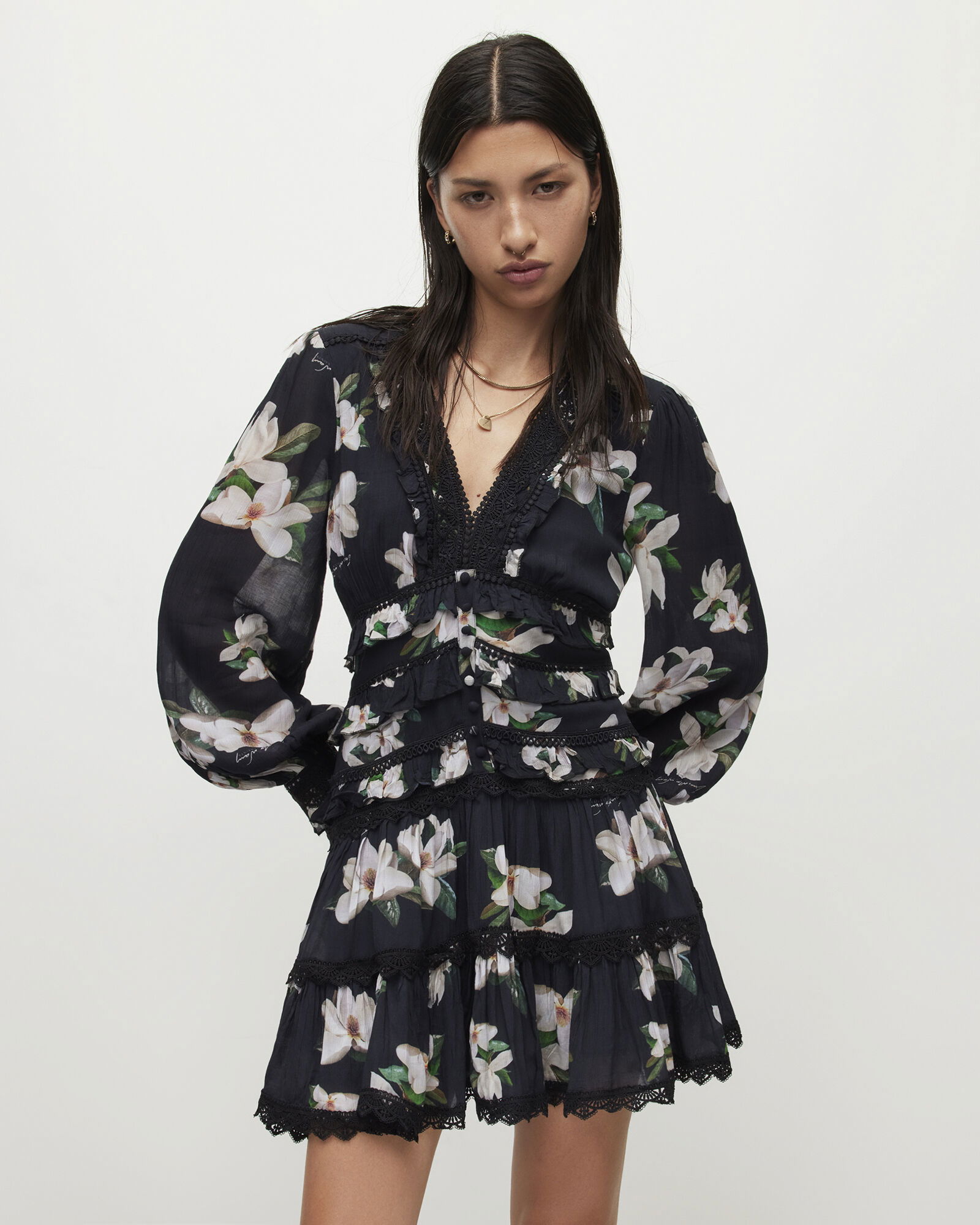 all saints zora midi dress Buy AllSaints Blue Zora Dress from Next USA