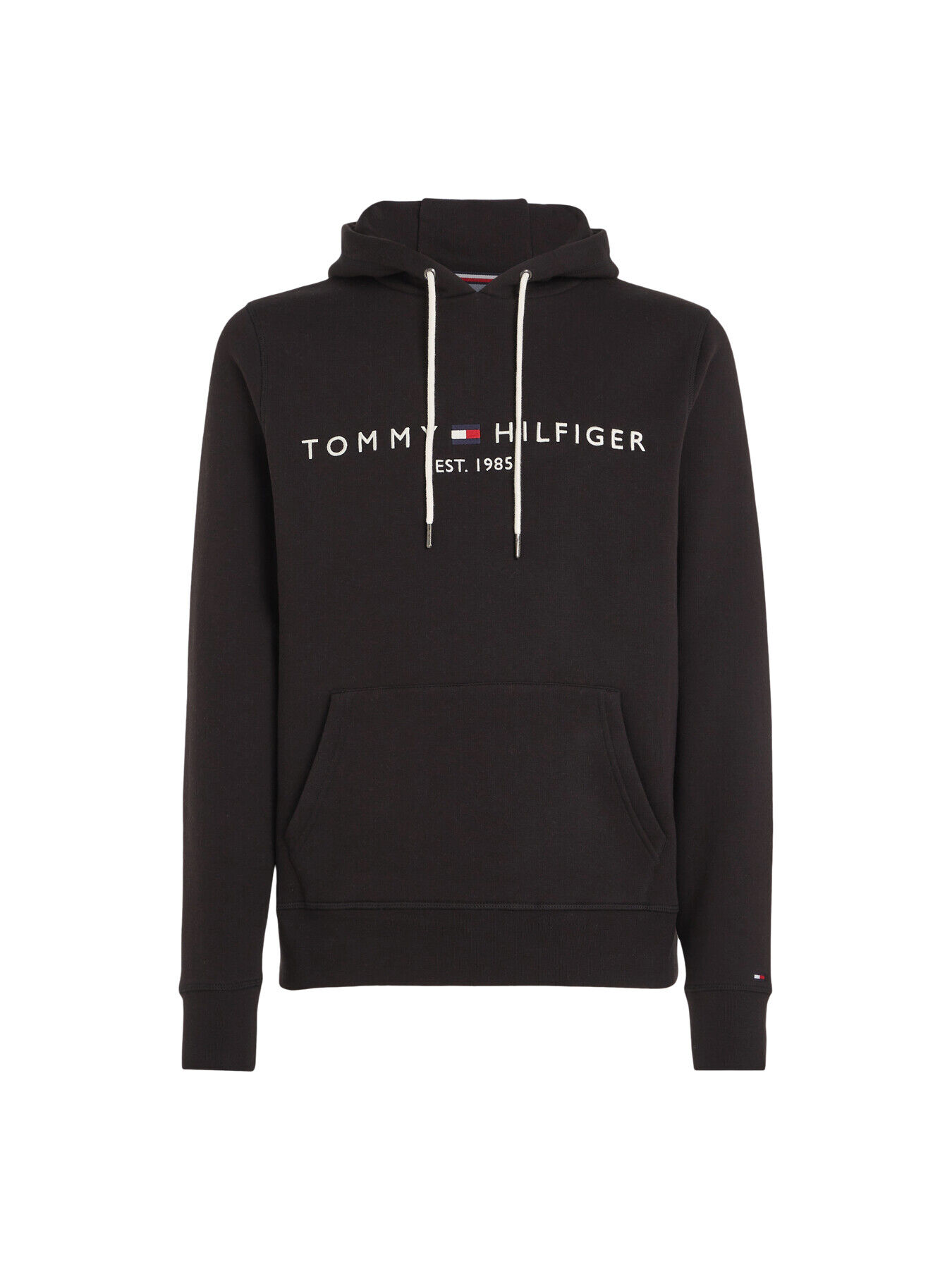 TOMMY HILFIGER Core Logo Hoody in JET BLACK | Endource