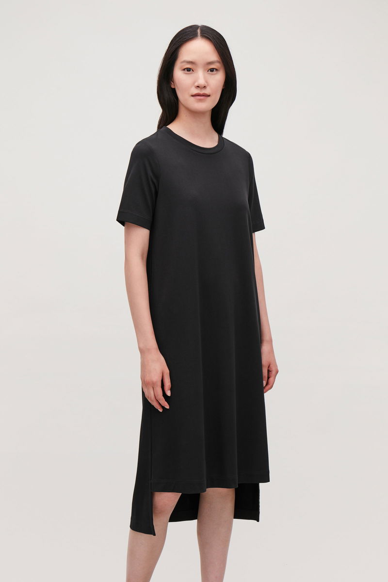 COS Jersey T-Shirt Dress in Black | Endource