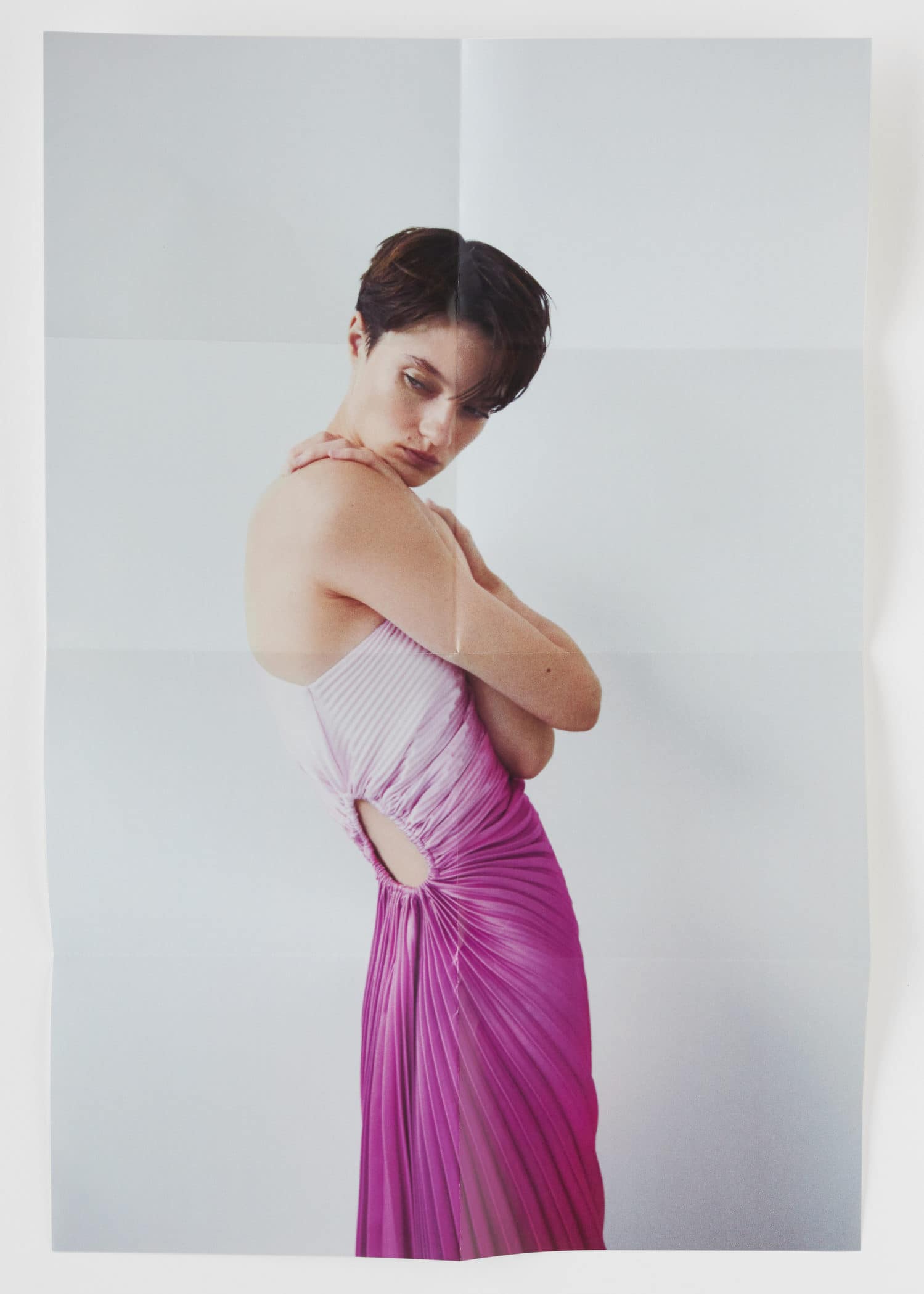 MANGO Asymmetrical Pleated Dress