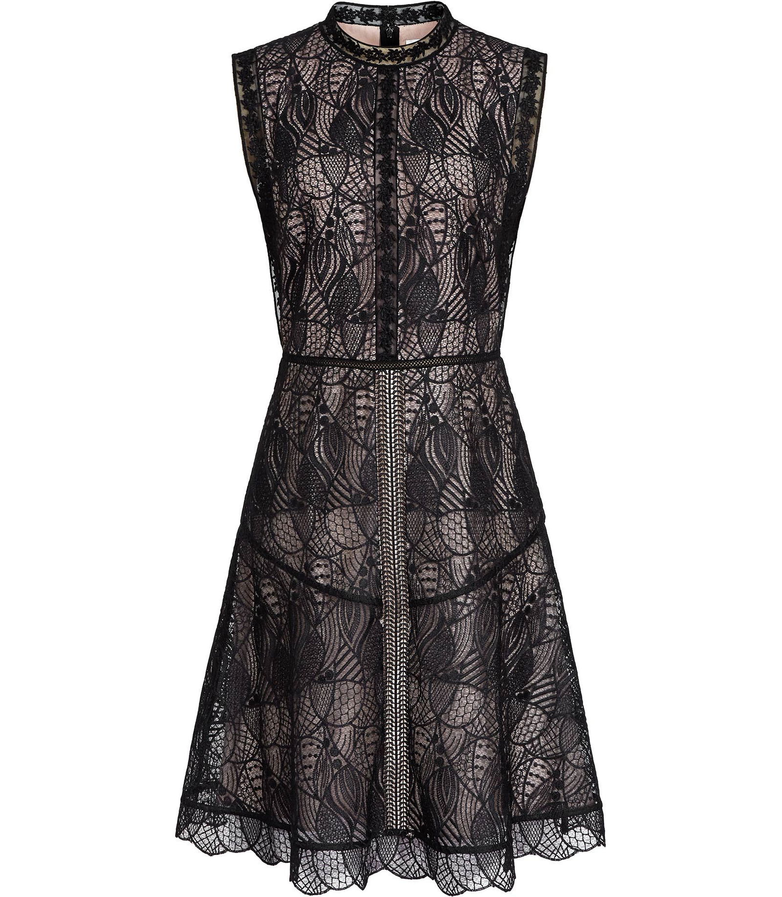 REISS Tori Lace Fit And Flare Dress | Endource