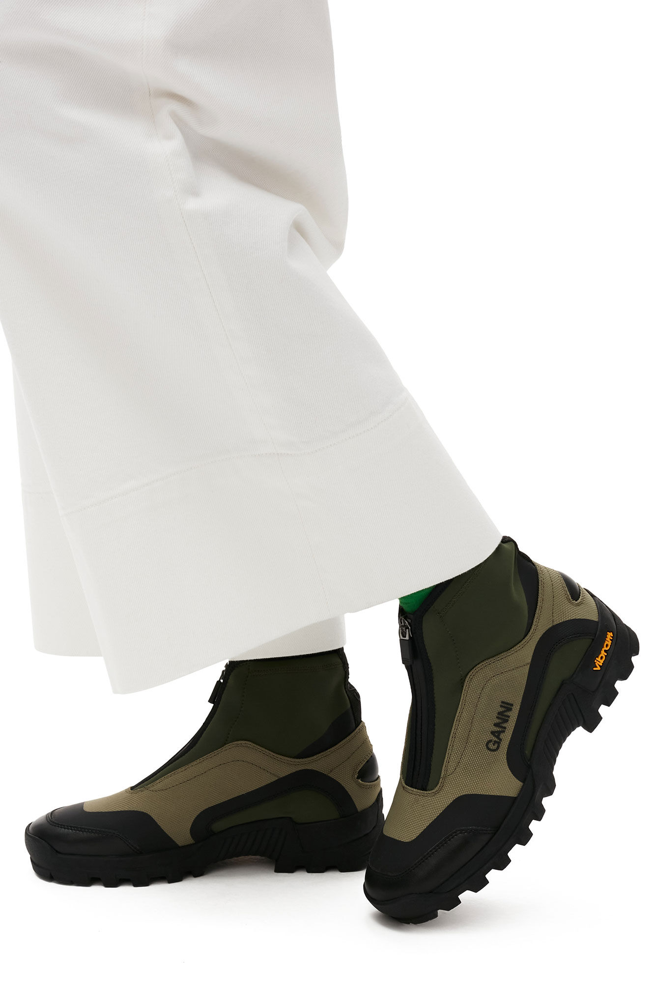 GANNI Performance High Top Zip Sneakers | endource